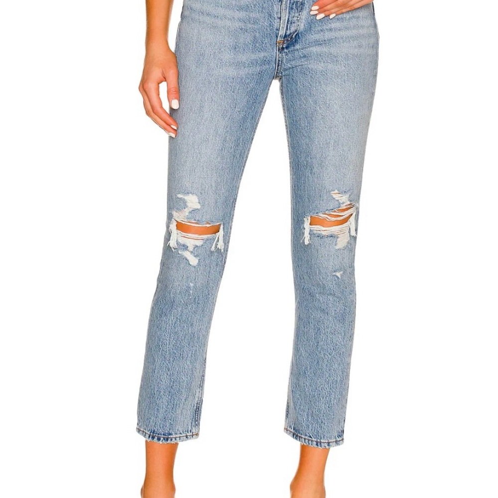 Agolde Riley Distressed Ankle Jeans